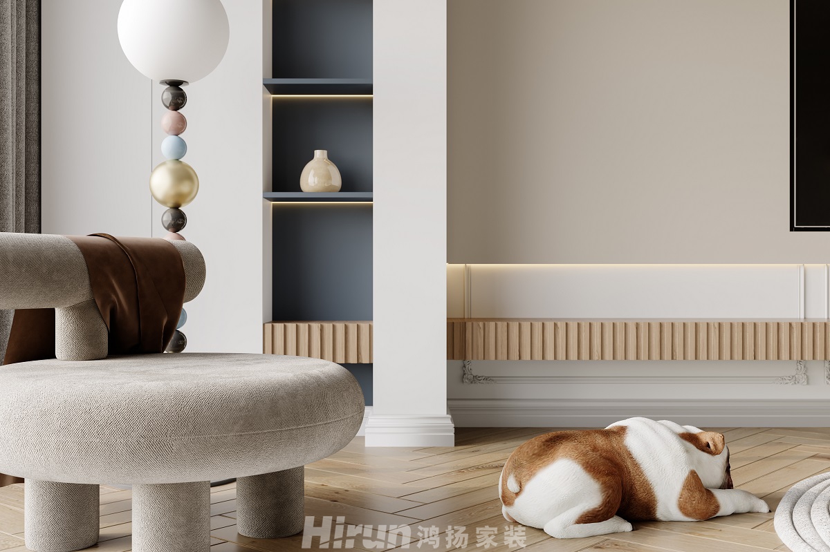 北辰三角洲118㎡輕歐簡美三居室 裝修案例效果圖-5