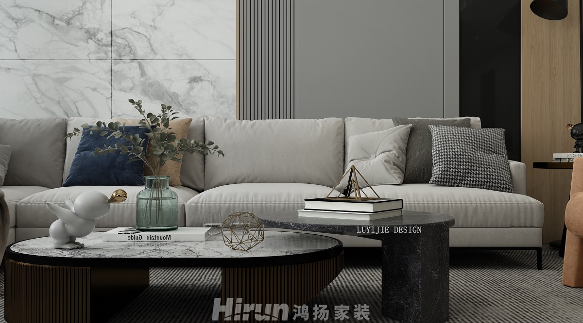 北辰三角洲118㎡雅致現(xiàn)代三居室 裝修案例效果圖-06