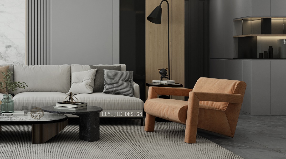 北辰三角洲118㎡雅致現(xiàn)代三居室 裝修案例效果圖-05