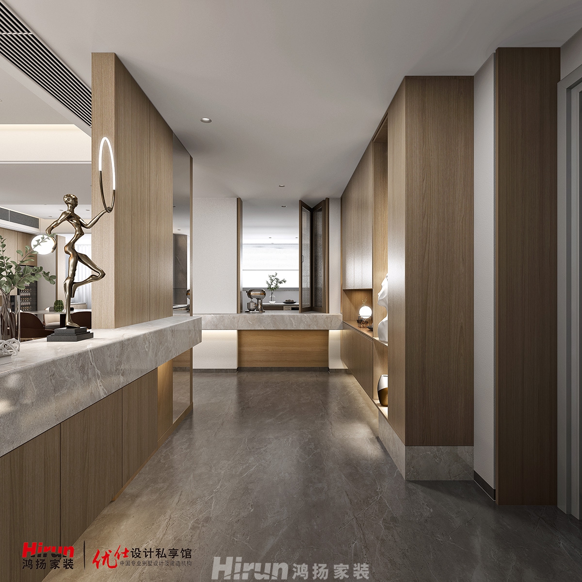 歸心苑260㎡北歐之光復式 裝修案例效果圖-過道