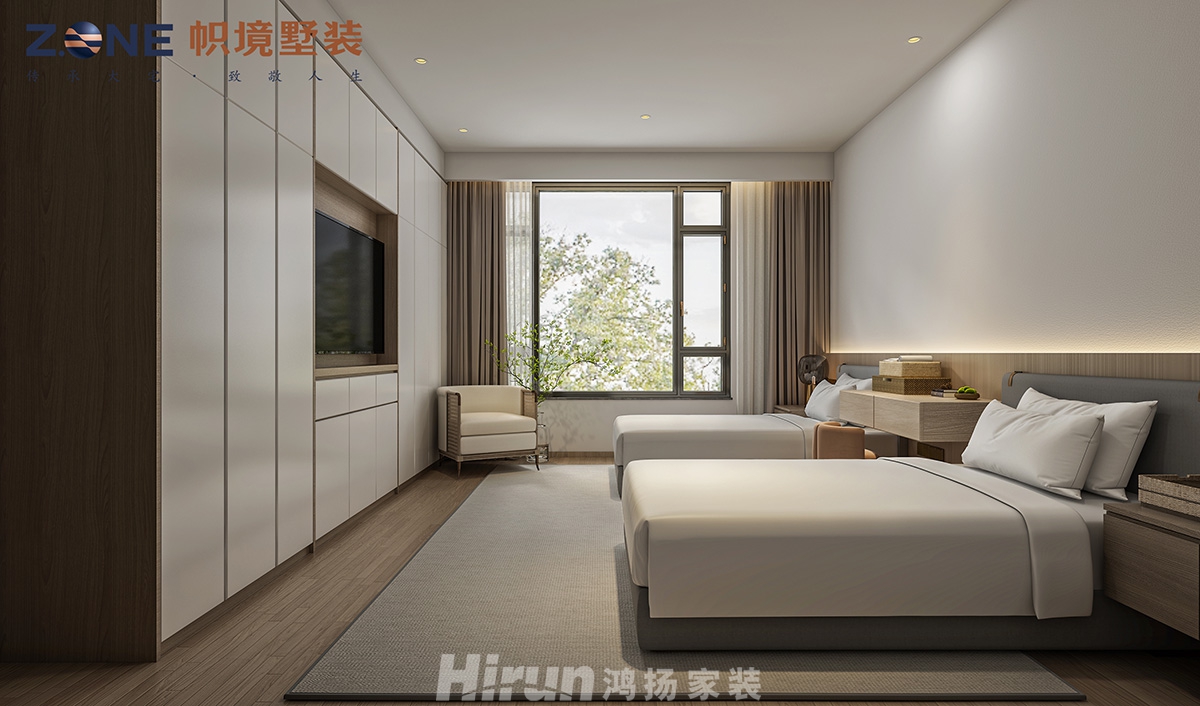 瀏陽自建別墅450㎡雅致現代別墅 裝修案例效果圖-7