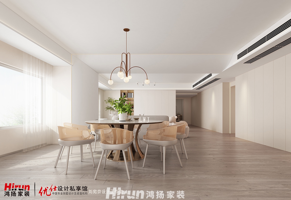 上庭院180㎡雅致現代大平層 裝修案例效果圖-KT333