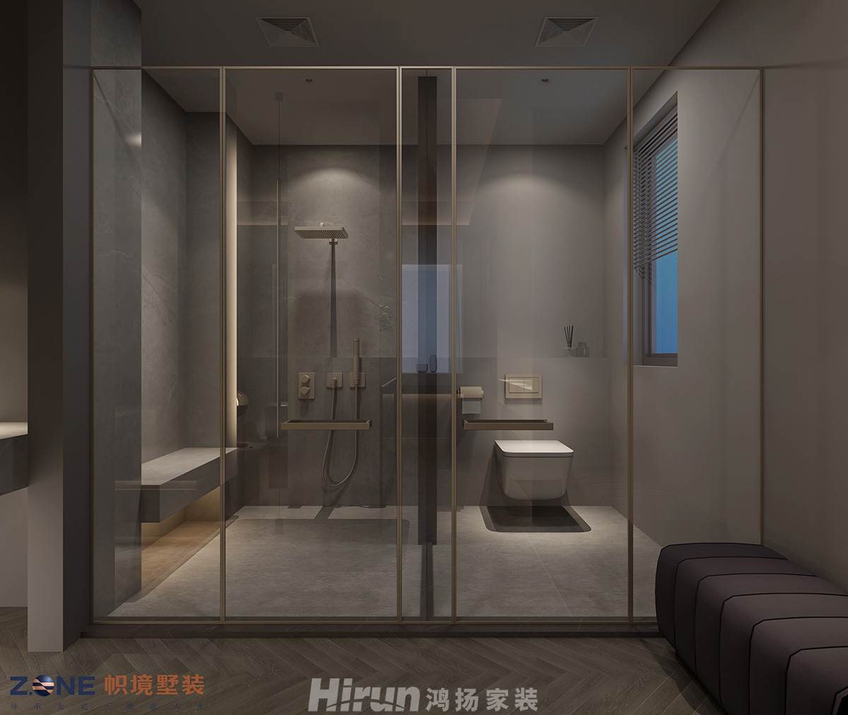 中建江山壹號220㎡雅致現(xiàn)代大平層 裝修案例效果圖-衛(wèi)生間