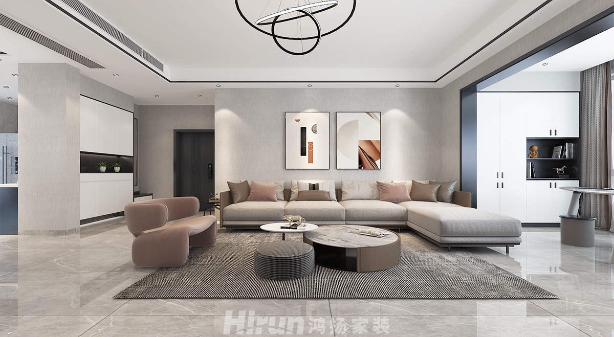 攸州府140㎡雅致現(xiàn)代四居室 裝修案例效果圖-5