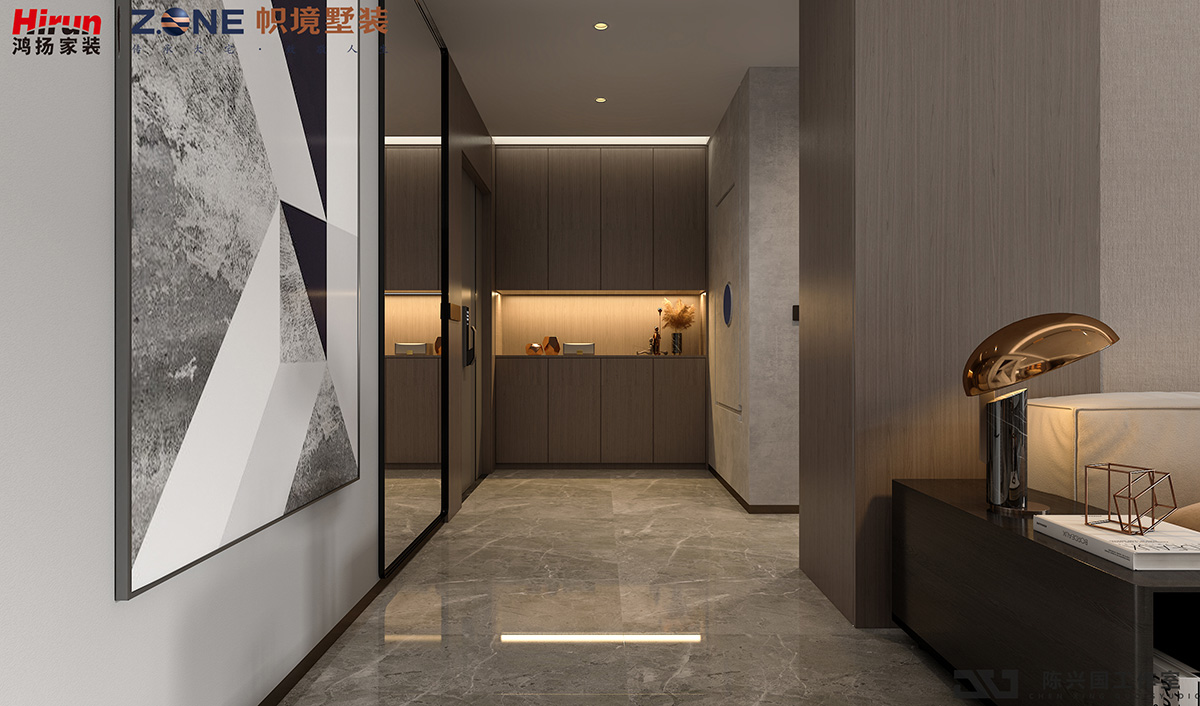 明昇壹城220㎡雅致現代四居室 裝修案例效果圖-1-(3)