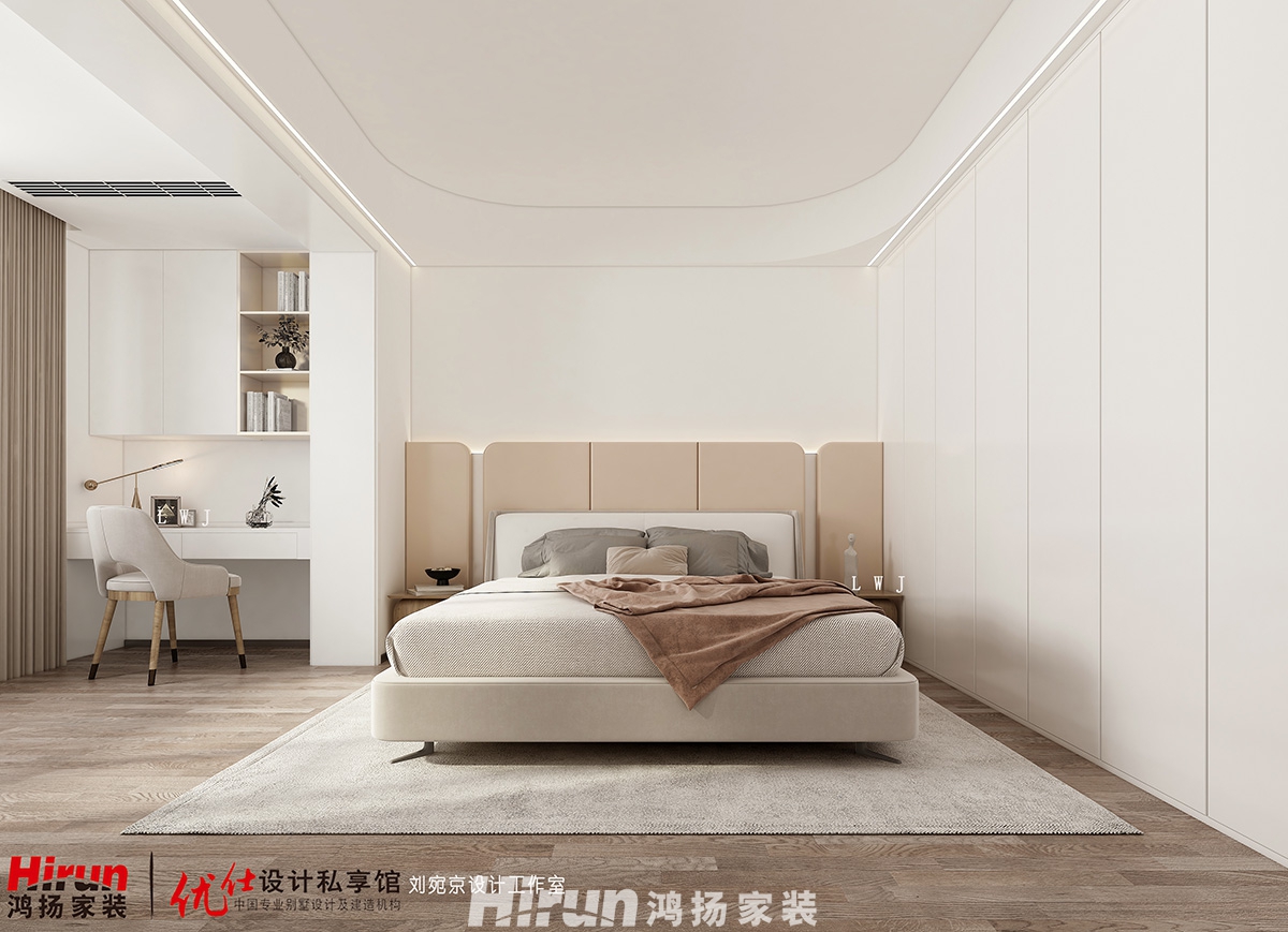 上庭院180㎡雅致現代大平層 裝修案例效果圖-ZBFSY