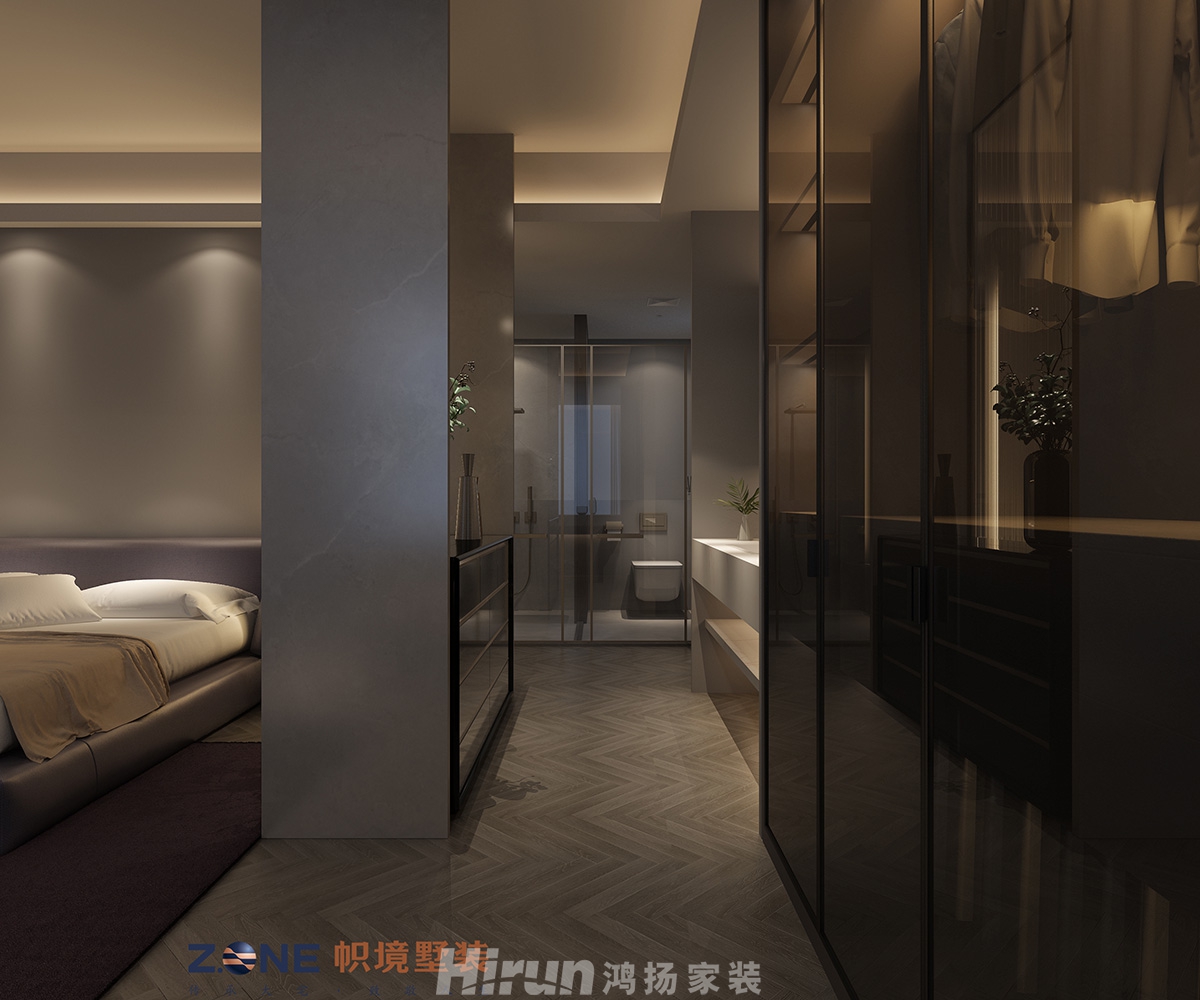 中建江山壹號220㎡雅致現(xiàn)代大平層 裝修案例效果圖-衛(wèi)生間角度