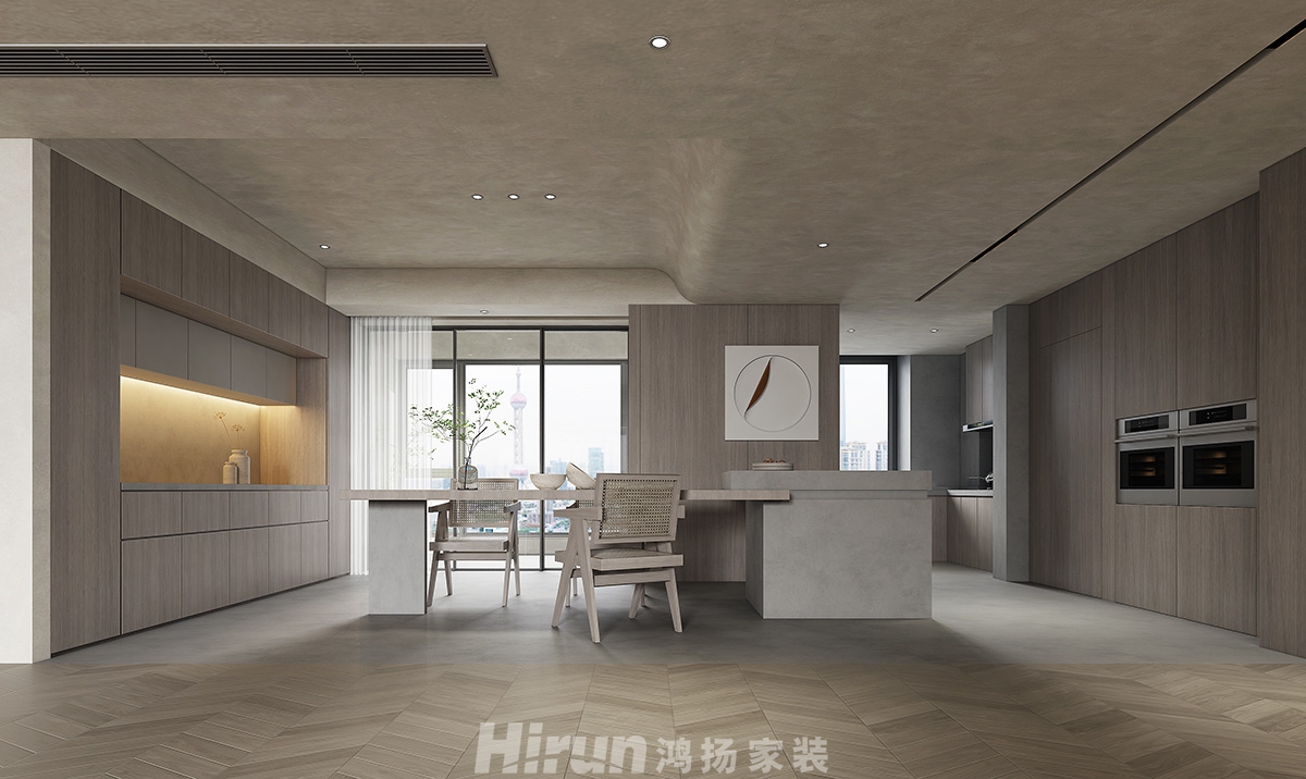 中建江山壹號(hào)260㎡雅致現(xiàn)代大平層 裝修案例效果圖-5