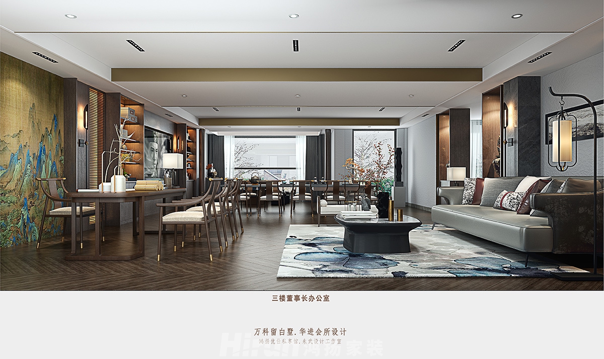 萬科留白墅800㎡寫意木構(gòu)會所 裝修案例效果圖-3.4