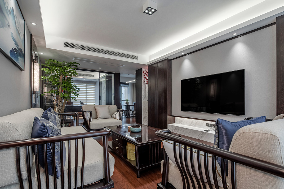 天潤尚城140㎡復合寫意四居室 裝修案例效果圖-_Z6A0111-HDR