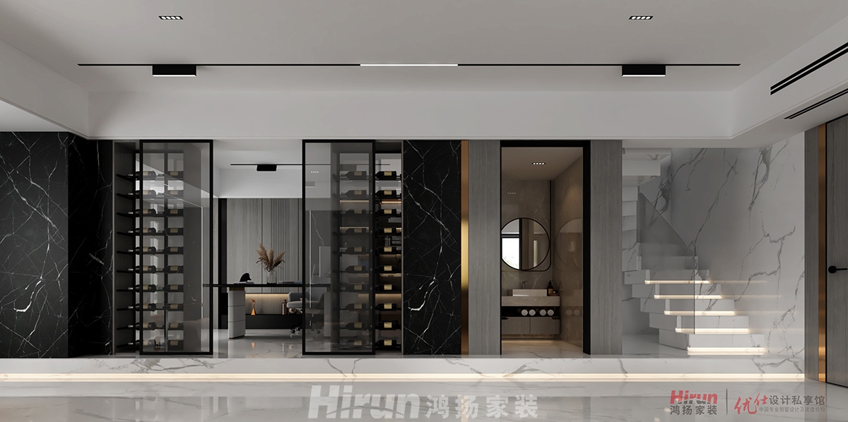 卓越青竹湖300㎡雅致現(xiàn)代別墅 裝修案例效果圖-客廳2