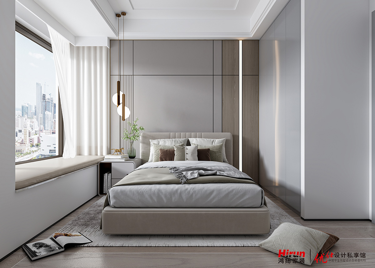 明昇壹城220㎡雅致現代四居室 裝修案例效果圖-2-9