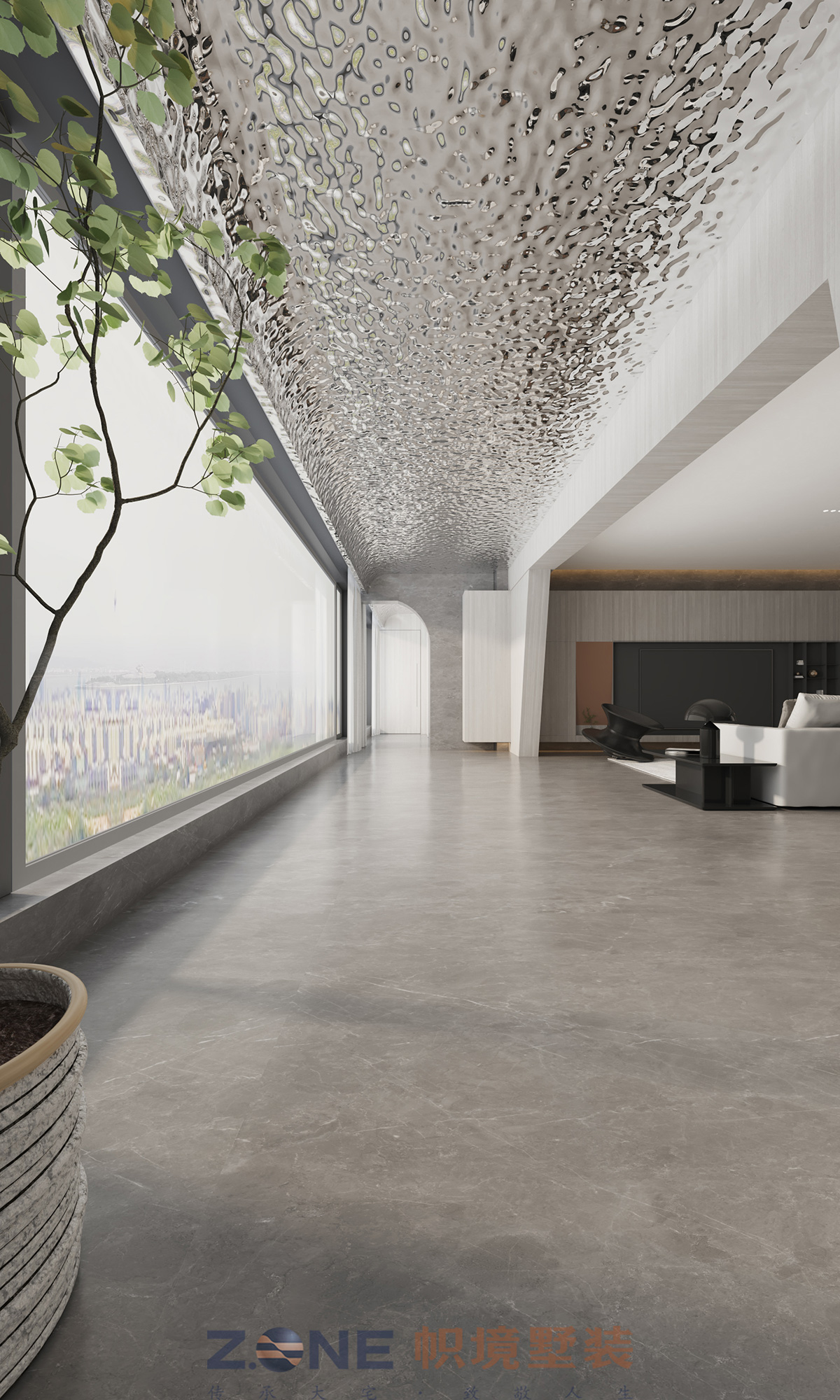 中建江山壹號260㎡雅致現代大平層 裝修案例效果圖-5