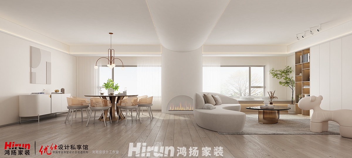 上庭院180㎡雅致現代大平層 裝修案例效果圖-KT11