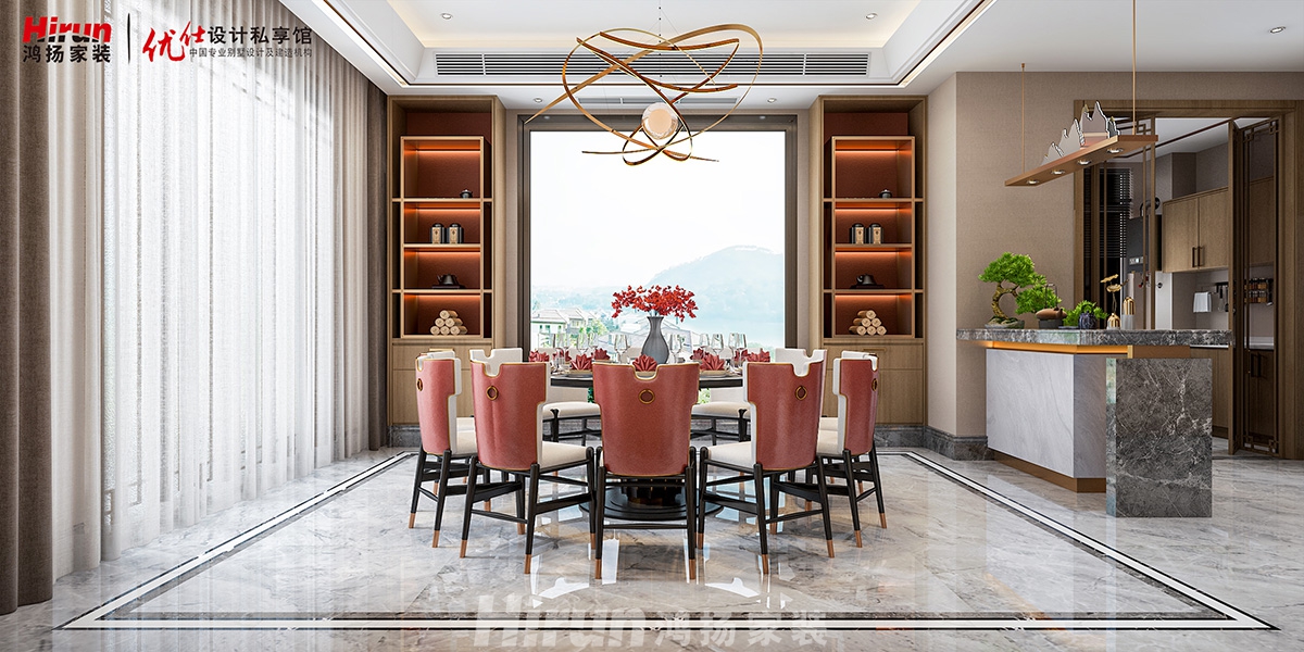 青竹湖450㎡意境東方別墅 裝修案例效果圖-1-7