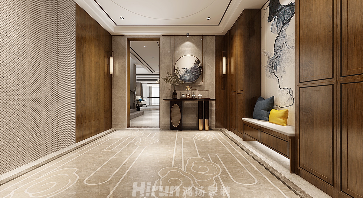 金地三千府260㎡復(fù)合寫意大平層 裝修案例效果圖-2-1