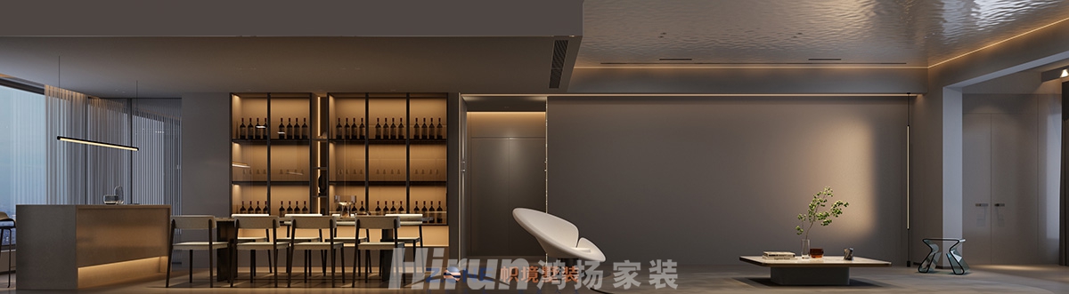 中建江山壹號220㎡雅致現(xiàn)代大平層 裝修案例效果圖-3