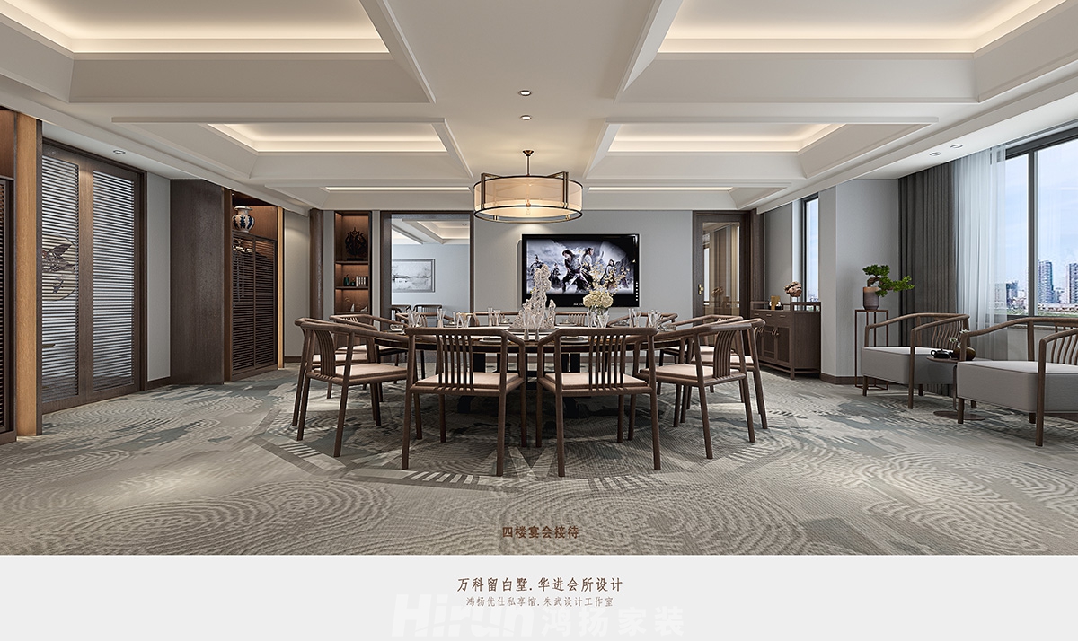 萬科留白墅800㎡寫意木構(gòu)會所 裝修案例效果圖-4.3