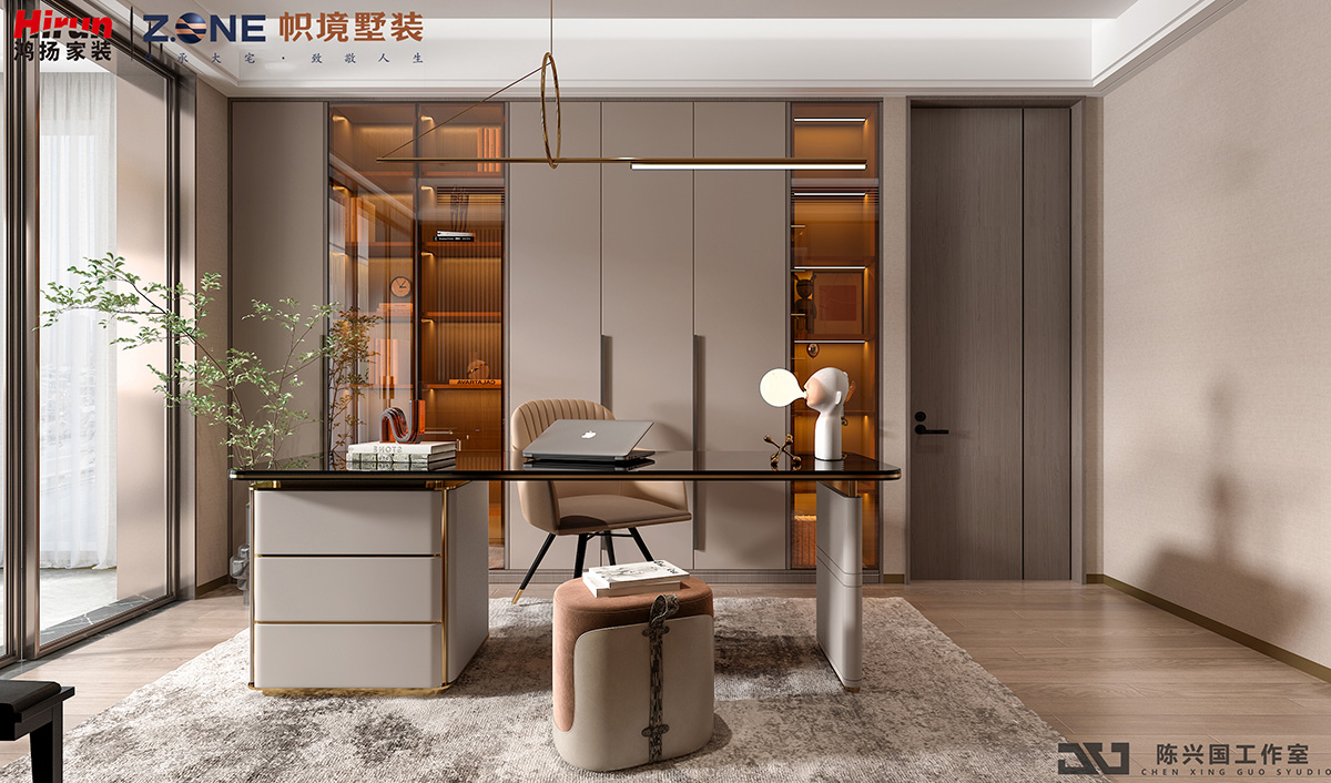 明昇壹城220㎡雅致現代四居室 裝修案例效果圖-1-(10)