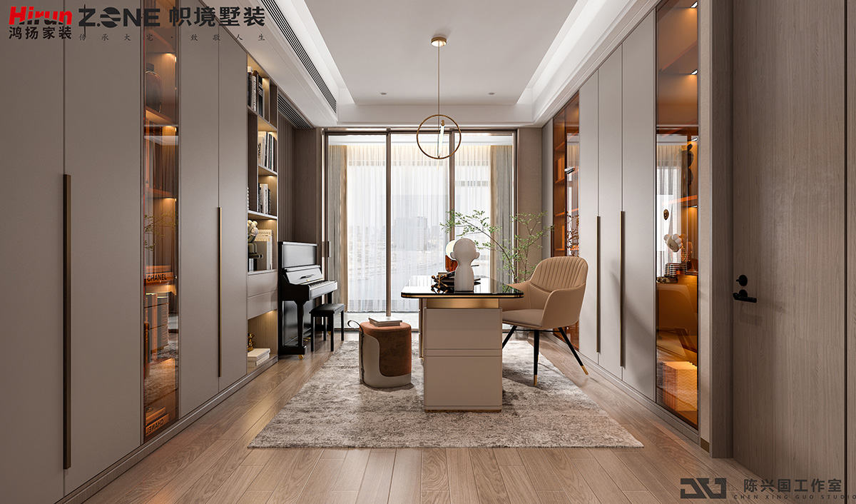 明昇壹城220㎡雅致現代四居室 裝修案例效果圖-1-(11)