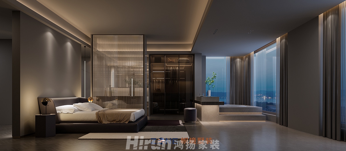 中建江山壹號220㎡雅致現(xiàn)代大平層 裝修案例效果圖-主臥