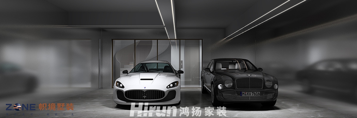 頤德公館400㎡雅致現代別墅 裝修案例效果圖-車庫