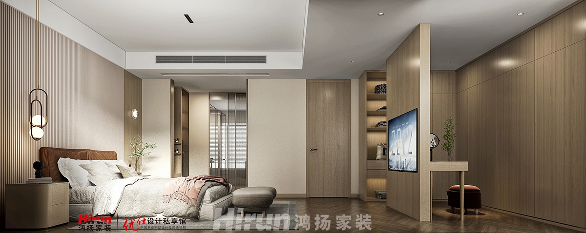 歸心苑260㎡北歐之光復式 裝修案例效果圖-主臥1