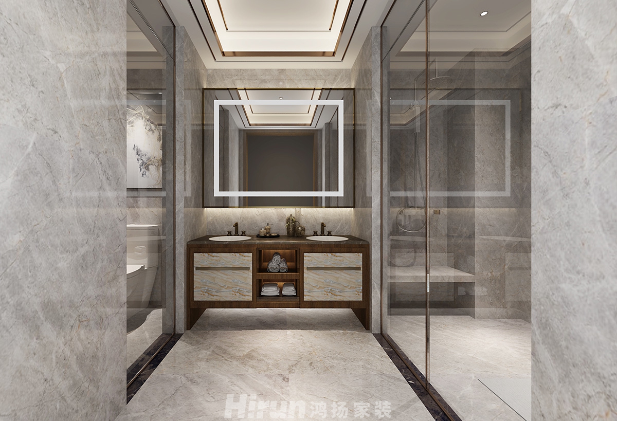 金地三千府260㎡復(fù)合寫意大平層 裝修案例效果圖-3-4