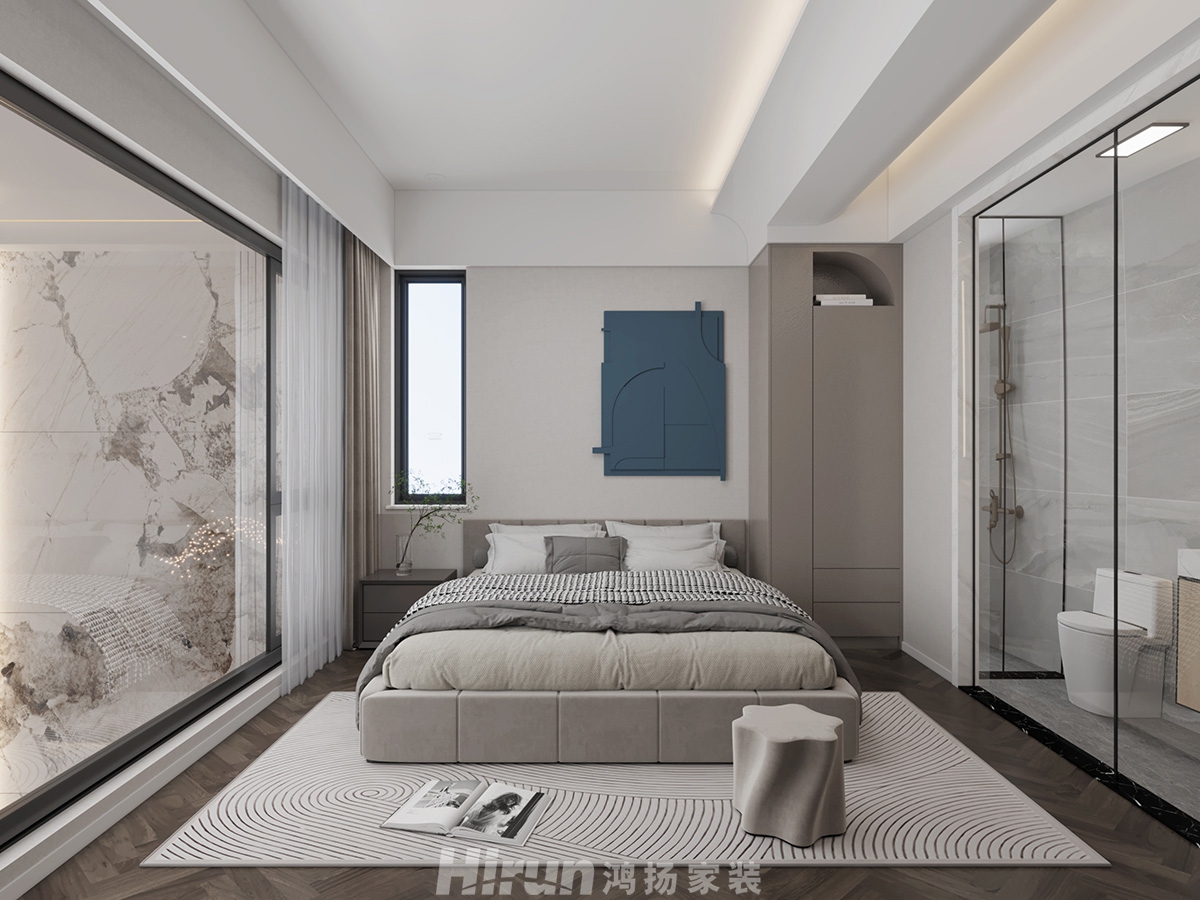 碧桂園300㎡新裝飾主義復式 裝修案例效果圖-9-2F臥室1