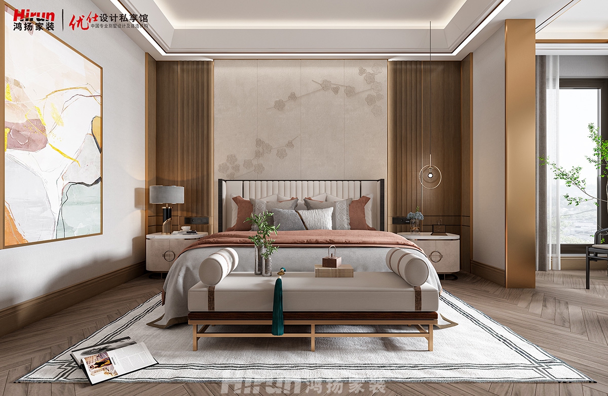 青竹湖450㎡意境東方別墅 裝修案例效果圖-1-10