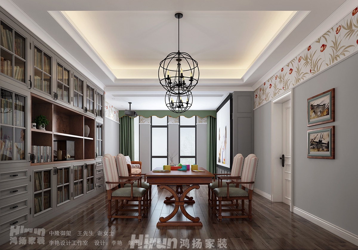 中隆國際御璽320㎡輕歐簡美復式 裝修案例效果圖-7