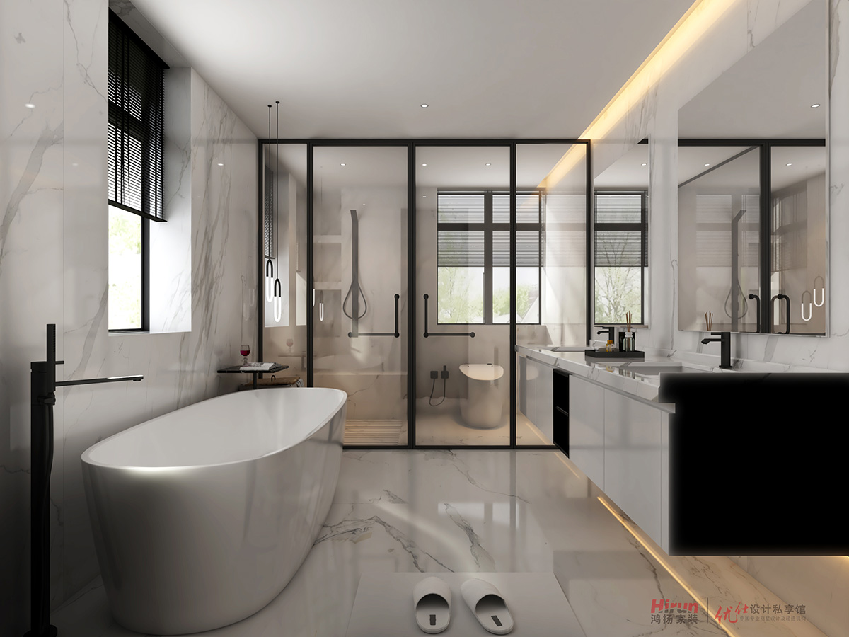 湘江壹號320㎡雅致現代別墅 裝修案例效果圖-16