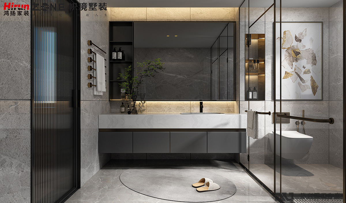 明昇壹城220㎡雅致現代四居室 裝修案例效果圖-1-(13)