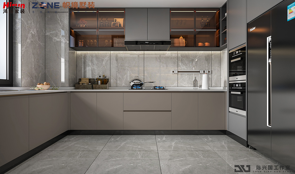 明昇壹城220㎡雅致現代四居室 裝修案例效果圖-1-(14)