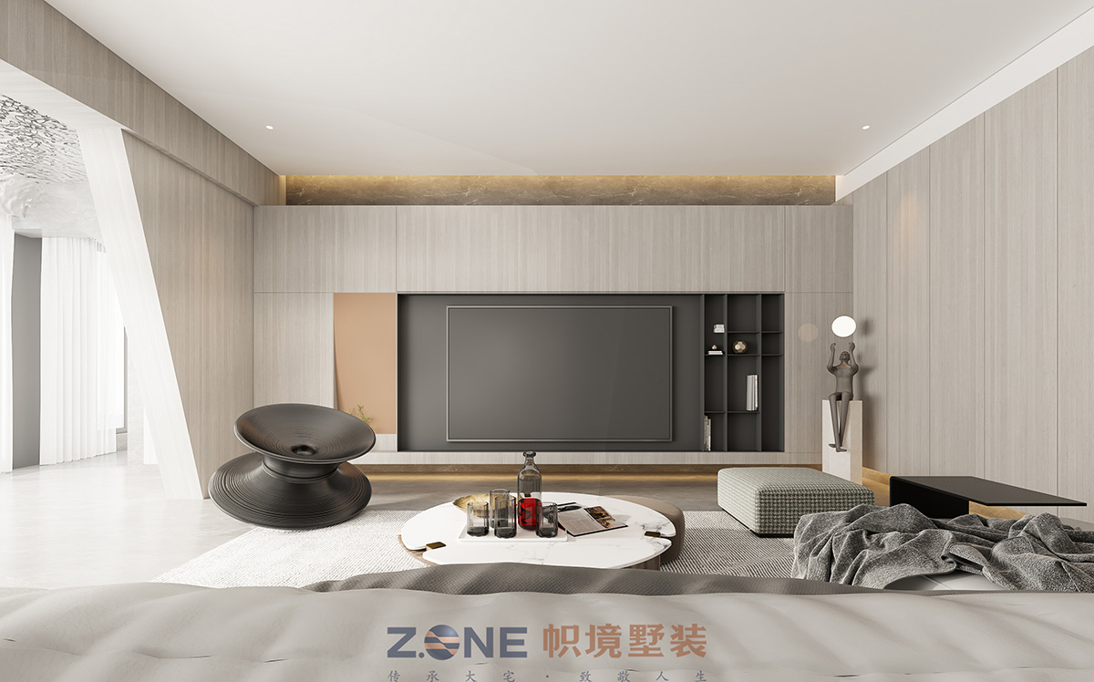 中建江山壹號260㎡雅致現代大平層 裝修案例效果圖-3