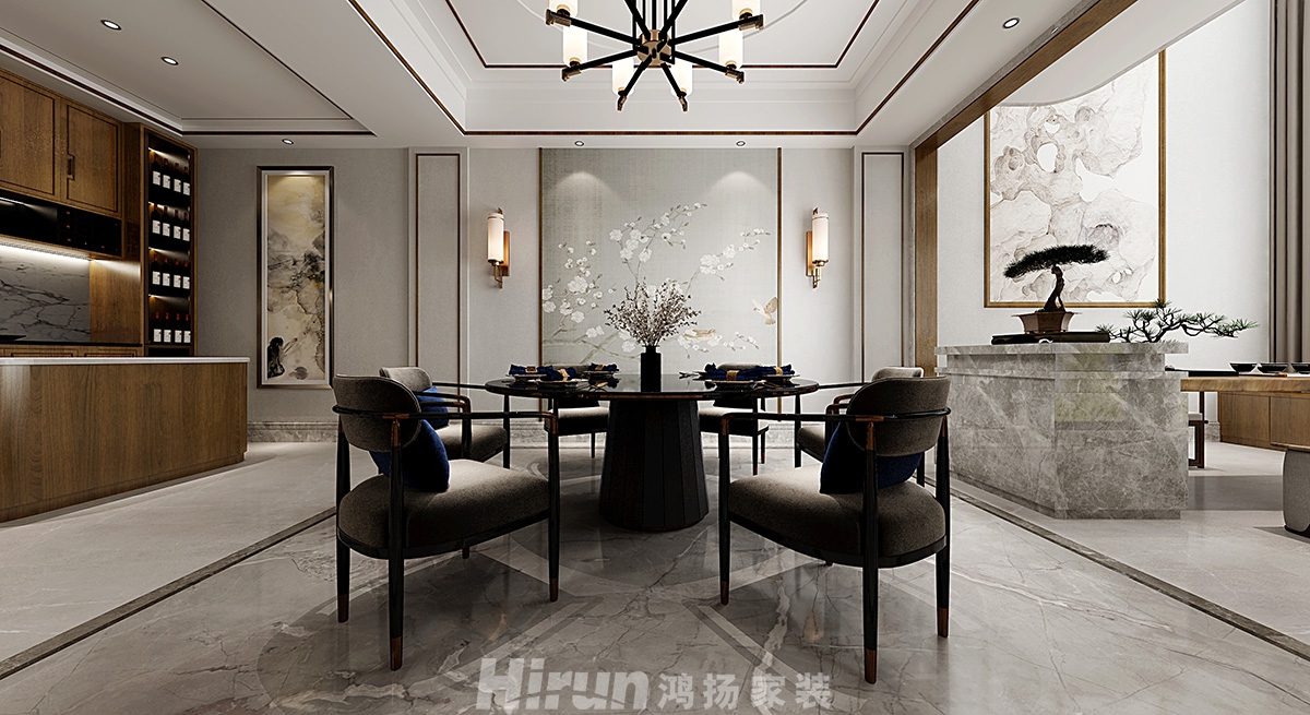 金地三千府260㎡復(fù)合寫意大平層 裝修案例效果圖-1-2