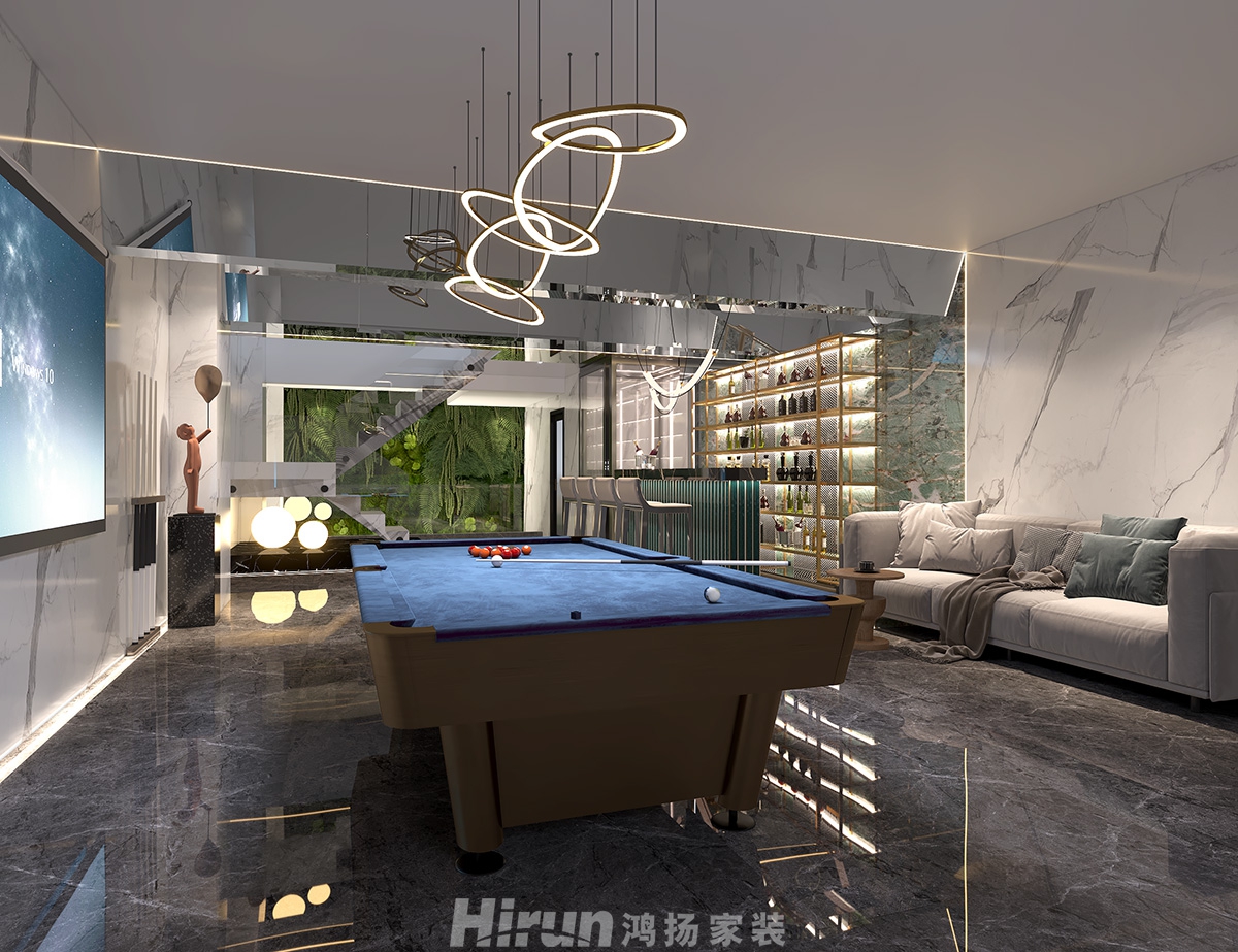 碧桂園300㎡新裝飾主義復式 裝修案例效果圖-8-B1娛樂區