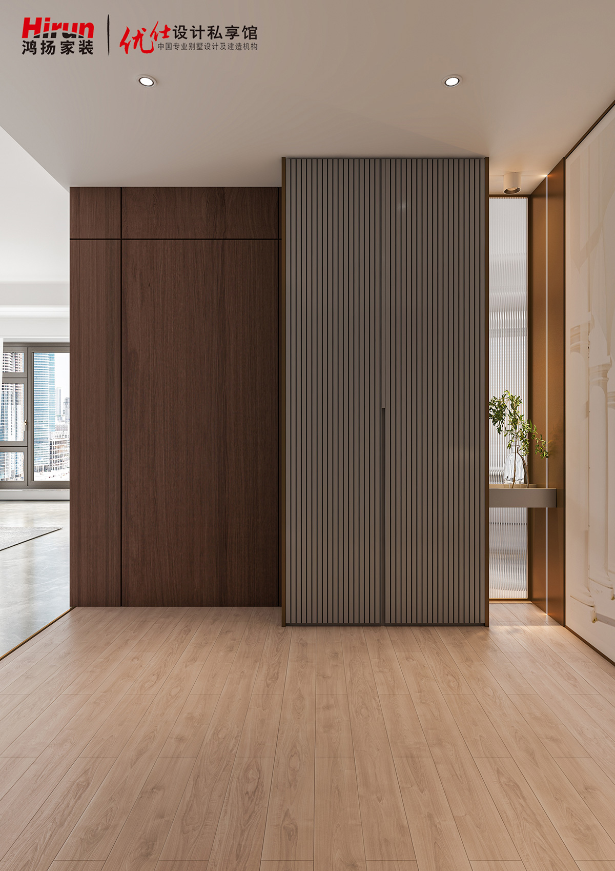 明昇壹城220㎡雅致現代四居室 裝修案例效果圖-2-1