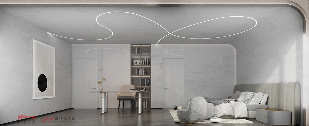 湘江壹號320㎡雅致現代別墅 裝修案例效果圖-14-哥哥房