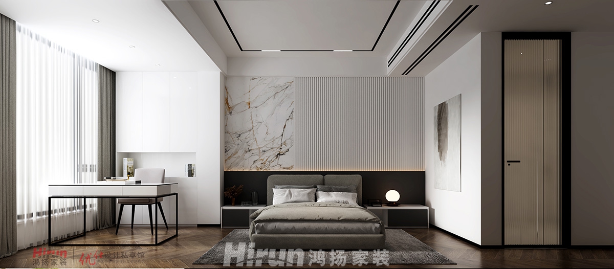 卓越青竹湖300㎡雅致現(xiàn)代別墅 裝修案例效果圖-男孩房