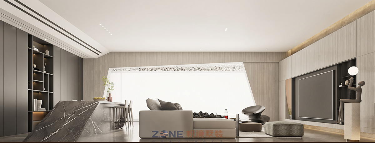 中建江山壹號260㎡雅致現代大平層 裝修案例效果圖-2