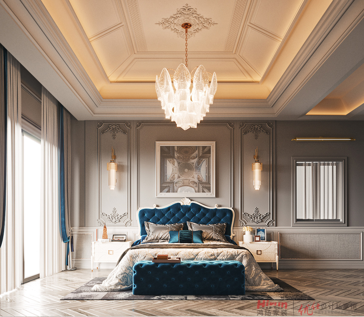 富瑤天下500㎡歐美香頌別墅 裝修案例效果圖-6-2f男孩房