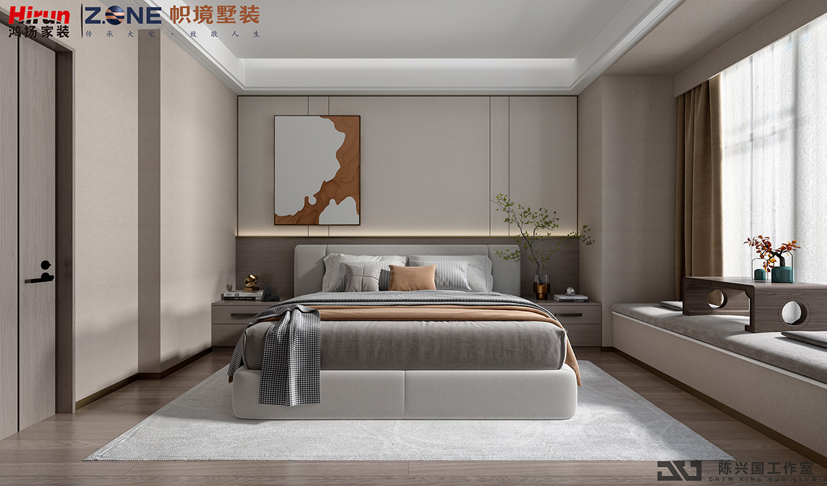 明昇壹城220㎡雅致現代四居室 裝修案例效果圖-1-(12)