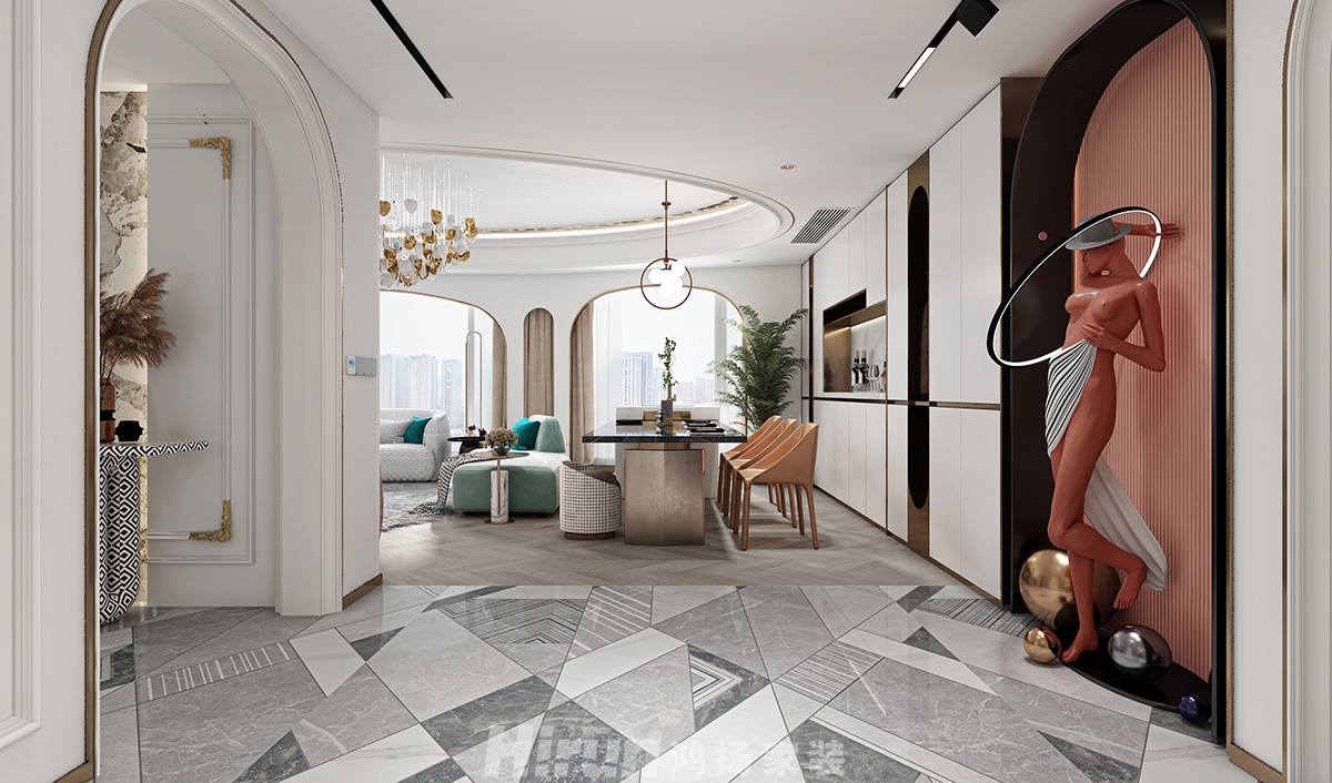 保利天禧260㎡新裝飾主義大平層 裝修案例效果圖-2