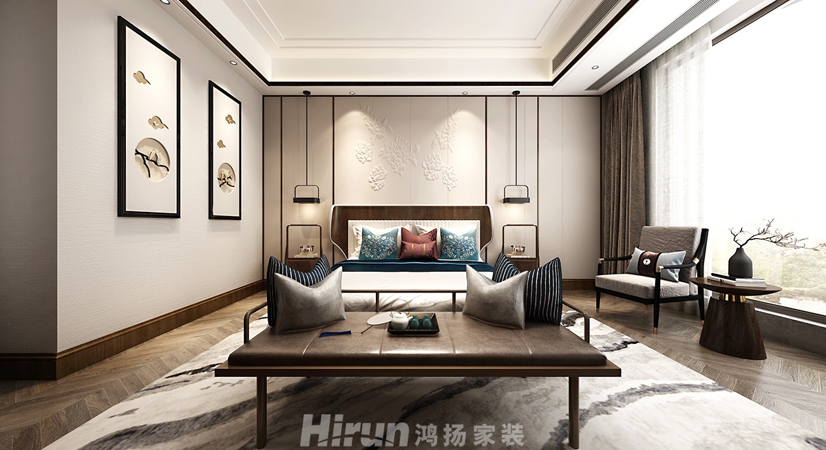 金地三千府260㎡復(fù)合寫意大平層 裝修案例效果圖-3-1