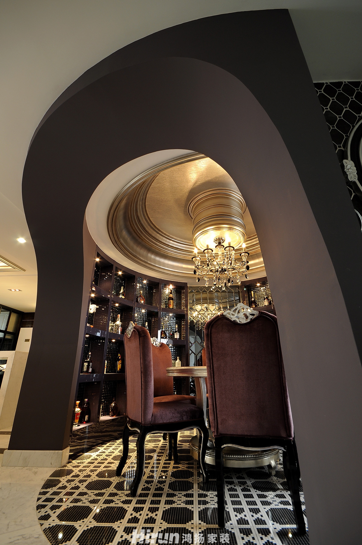 華盛新外灘220㎡歐美香頌大平層 裝修案例效果圖-10