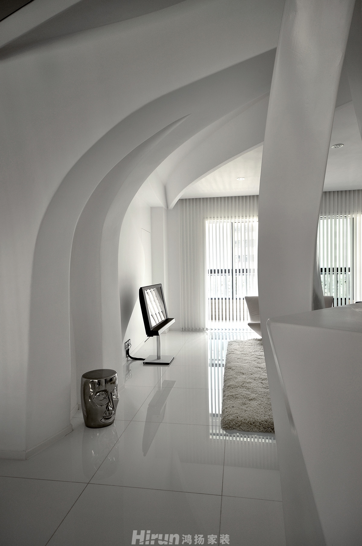 沁園春御院260㎡仿生未來(lái)大平層 裝修案例效果圖-客廳-(3)