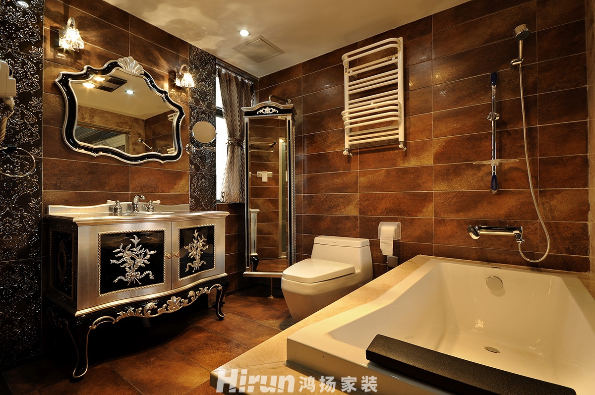 華盛新外灘220㎡歐美香頌大平層 裝修案例效果圖-13