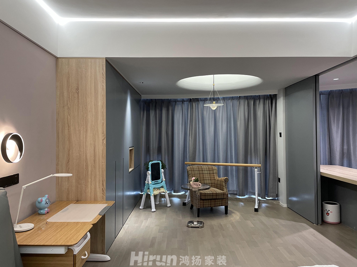 達美美立方200㎡雅致現代復式 裝修案例實景圖-次臥