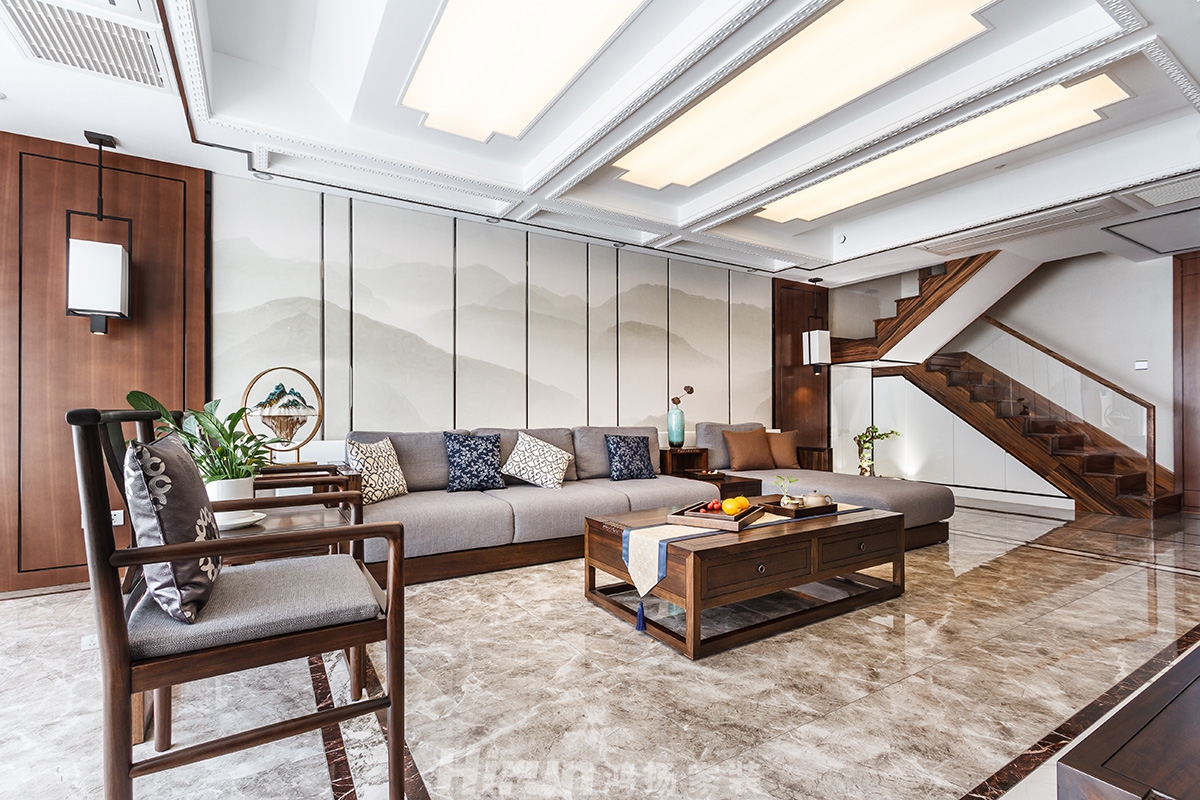 保利西海岸240㎡復合寫意復式 裝修案例實景圖-單總家-(16)